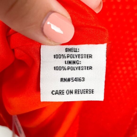 NWT Calvin Klein Work Wear Office Red Blouse With 3-D Swiss Dot Pattern Sz. L - Picture 9 of 9